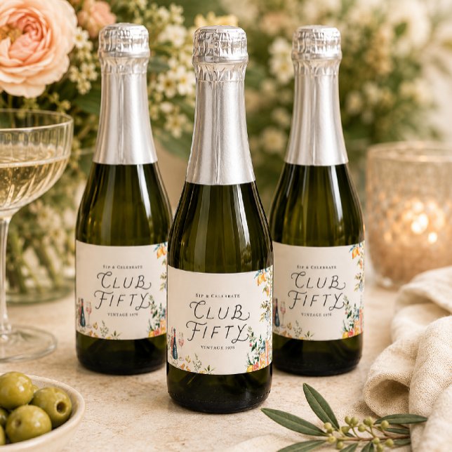 Club Fifty Garden Supper Champagne Labels (Creator Uploaded)