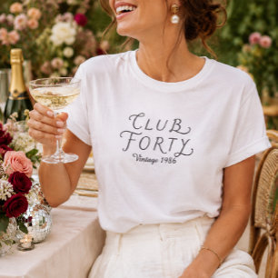 Club Forty Personalised Birthday T-Shirt