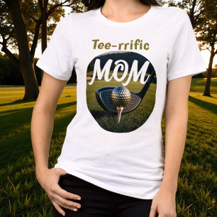 Club, Golf Ball On Tee Front T-Shirt Design