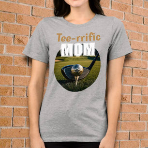 Club, Golf Ball On Tee Front T-Shirt Design