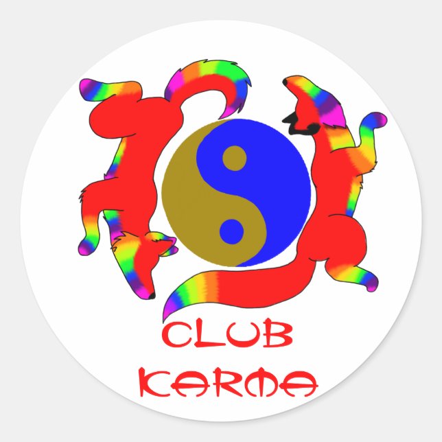 Club Karma Sticker (Front)