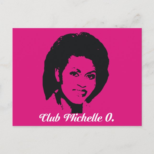 Club Michelle O Postcards, Hot Pink Postcard (Front)