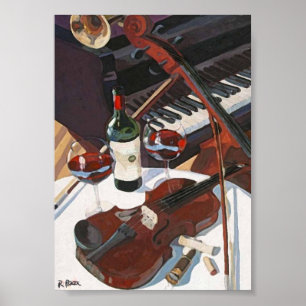 Club Orchestra á l´huile Poster