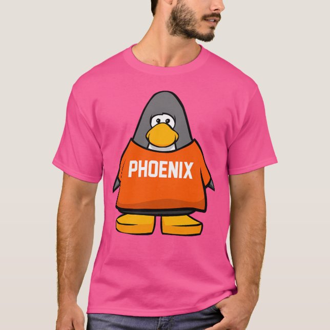 Club Penguin - Phoenix Suns Basketball Funny T-Shirt (Front)