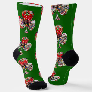 Club Playing Card Shape Las Vegas Socks