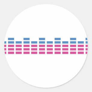 club sound icon classic round sticker