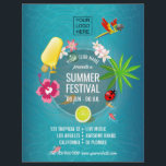 Club Summer Festival custom add photo and logo Flyer<br><div class="desc">Personalised Summer Festival Invitation Flyers versatile for any type of club/association or organisation.</div>