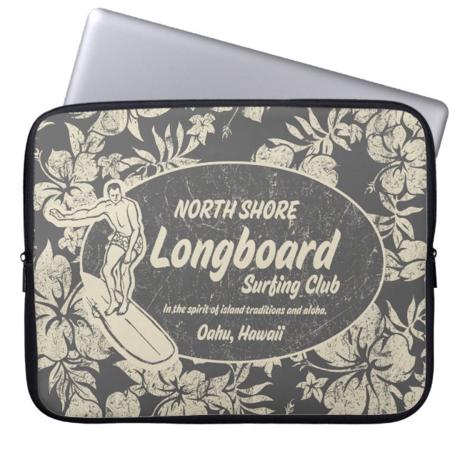 Club Surfing Hawaiian Neoprene Wetsuit Laptop Sleeve (Front)