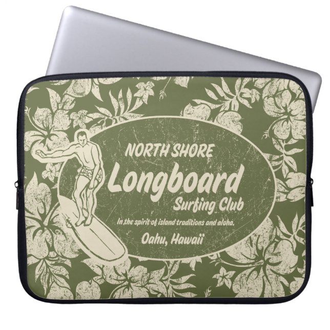 Club Surfing Hawaiian Neoprene Wetsuit Laptop Sleeve (Front)