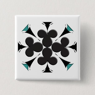 Clubs 15 Cm Square Badge
