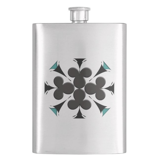 Clubs Hip Flask (Front)
