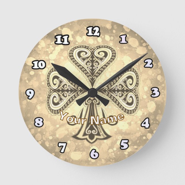 Clubs poker round clock (Front)