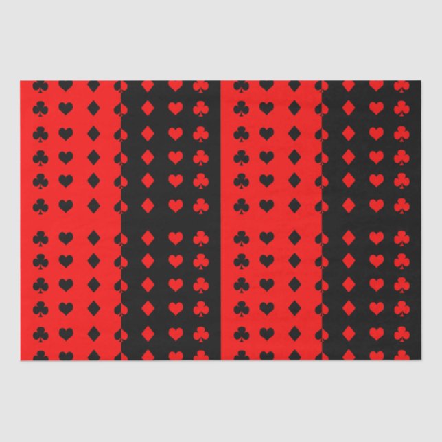 Clubs, spades, hearts, diamonds - cool     tissue paper (Front)