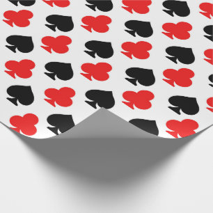 Clubs Spades Playing Card Decorative Wrapping Paper
