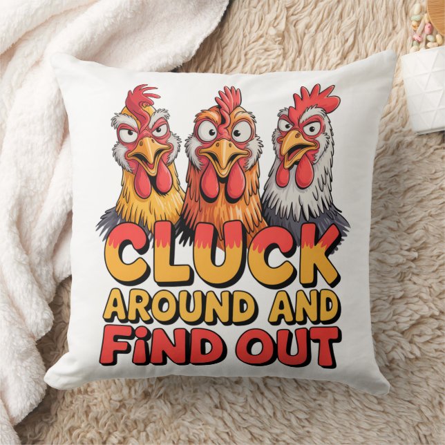 Cluck Around Chickens Cushion (Blanket)