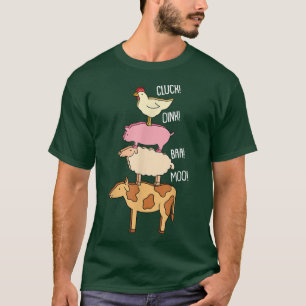 Cluck Oink Baa Moo Animal Farm Farmer Cow Pig and T-Shirt