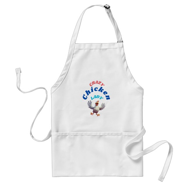 Cluckin' Chic: The Crazy Chicken Lady Apron (Front)