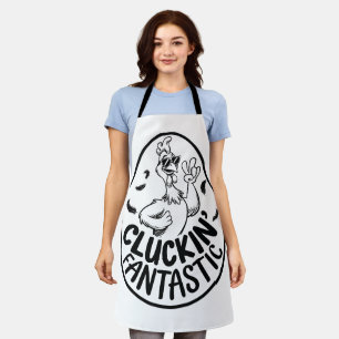Cluckin' Fantastic Chicken-Themed Humorous Design  Apron