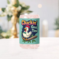 Cluckin' Good Time Funny Chicken Illustration