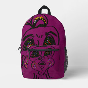 Clueless Bunny Printed Backpack