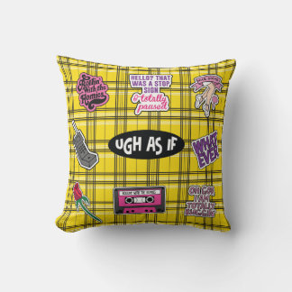 Clueless inspired ugh as if 90s theme party paper  cushion
