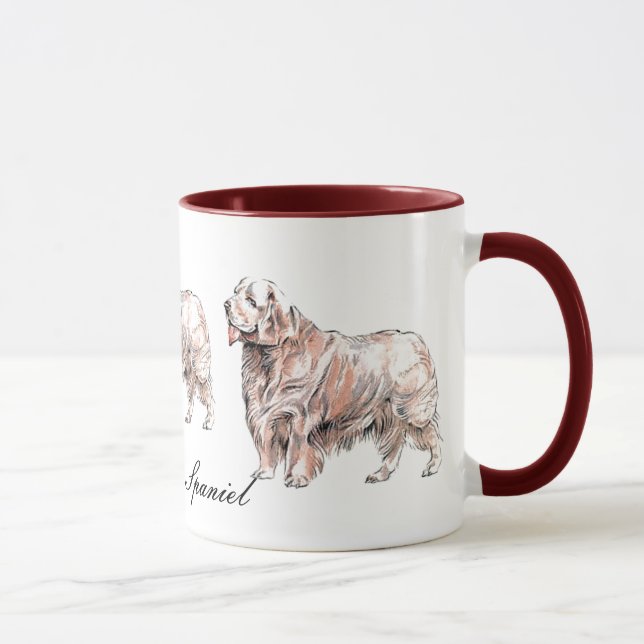 Clumber Spaniel Ceramic Mug (Right)