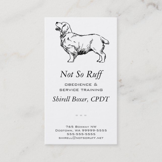Clumber Spaniel Dog Business Card (Front)