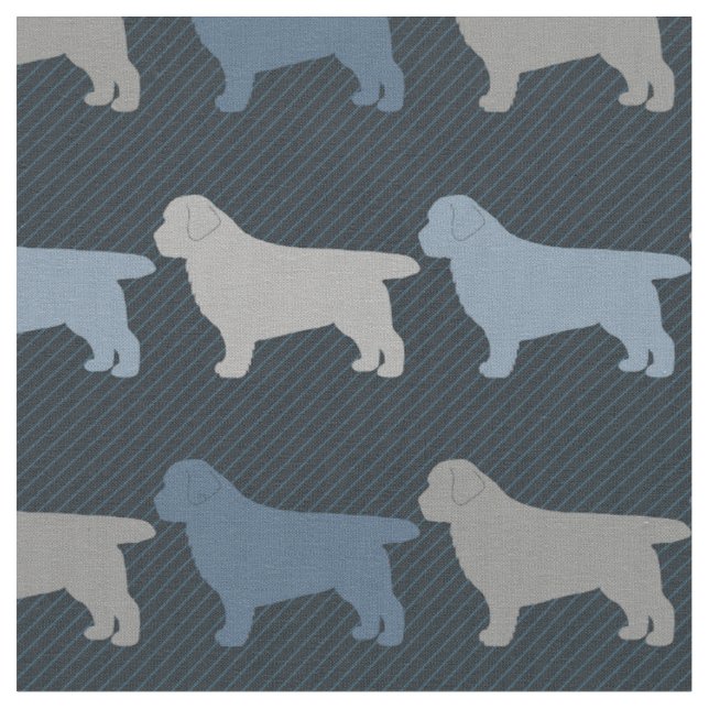 Clumber Spaniel Fabric (Close Up)