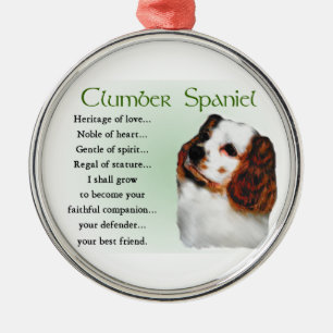 Clumber Spaniel Heritage of Love Metal Tree Decoration