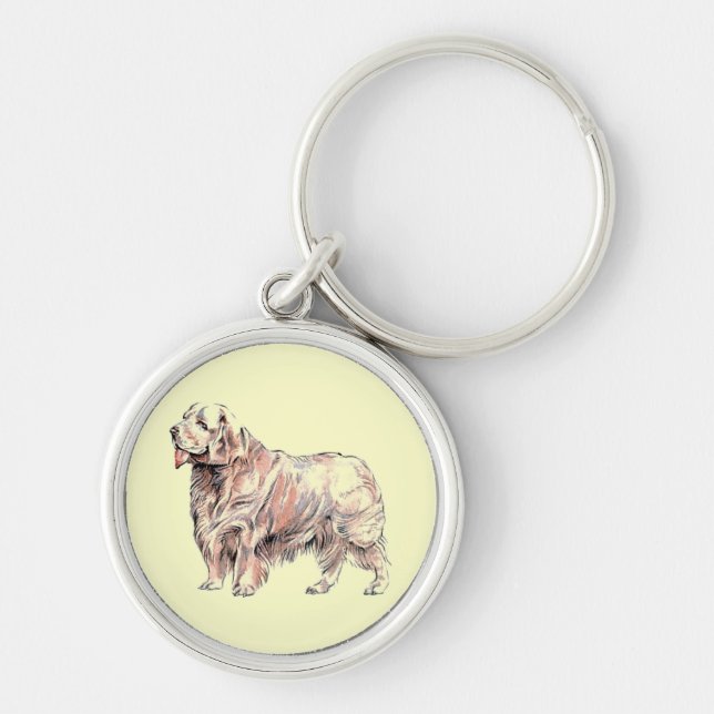 Clumber Spaniel Key Chain (Front)