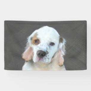 Clumber Spaniel Painting - Cute Original Dog Art Banner