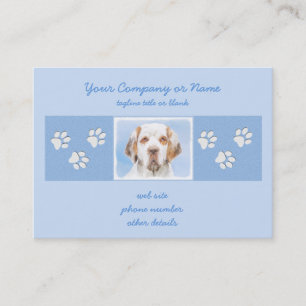 Clumber Spaniel Painting - Cute Original Dog Art Business Card