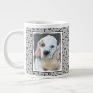 Clumber Spaniel Painting - Cute Original Dog Art Large Coffee Mug