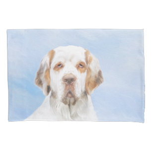 Clumber Spaniel Painting - Cute Original Dog Art Pillowcase