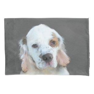 Clumber Spaniel Painting - Cute Original Dog Art Pillowcase