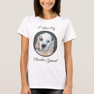 Clumber Spaniel Painting - Cute Original Dog Art T-Shirt