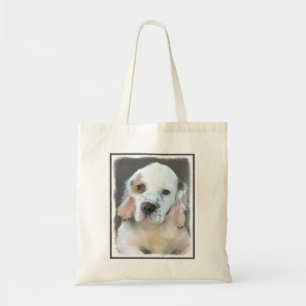 Clumber Spaniel Painting - Cute Original Dog Art Tote Bag