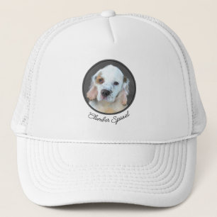 Clumber Spaniel Painting - Cute Original Dog Art Trucker Hat