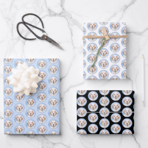 Clumber Spaniel Painting - Cute Original Dog Art Wrapping Paper Sheet