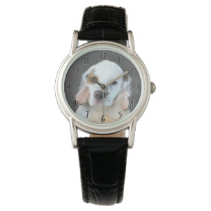 Clumber Spaniel Puppy Painting - Original Dog Art Watch