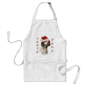 Clumber Spaniel Santa Paws Standard Apron