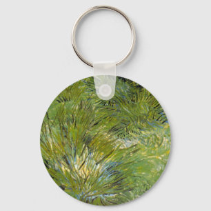 Clumps of Grass by Vincent van Gogh Key Ring