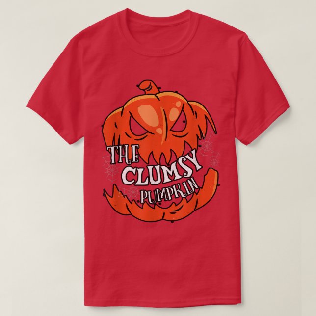 Clumsy Pumpkin Matching Family Group Halloween Par T-Shirt (Design Front)