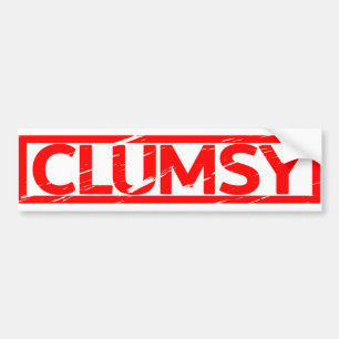 Clumsy Stamp Bumper Sticker