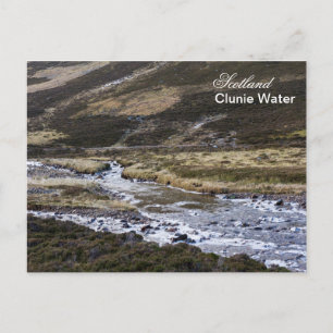 Clunie Water River In Scotland  Postcard