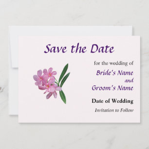 Cluste rPink Orchids Save the Date