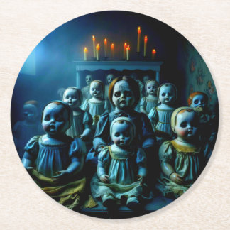 Cluster of Creepy Haunted Dolls! Coaster
