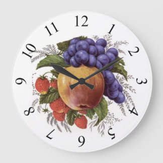 Cluster of Fruit Large Clock