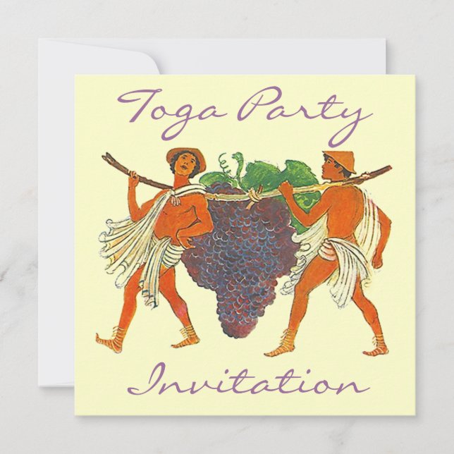 Cluster of Grapes & Togas Toga Party Invitation (Front)