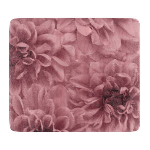 Cluster of Light Mauve Dahlia Flowers Cutting Board